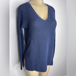 Athleta Blue V-Neck Sweater